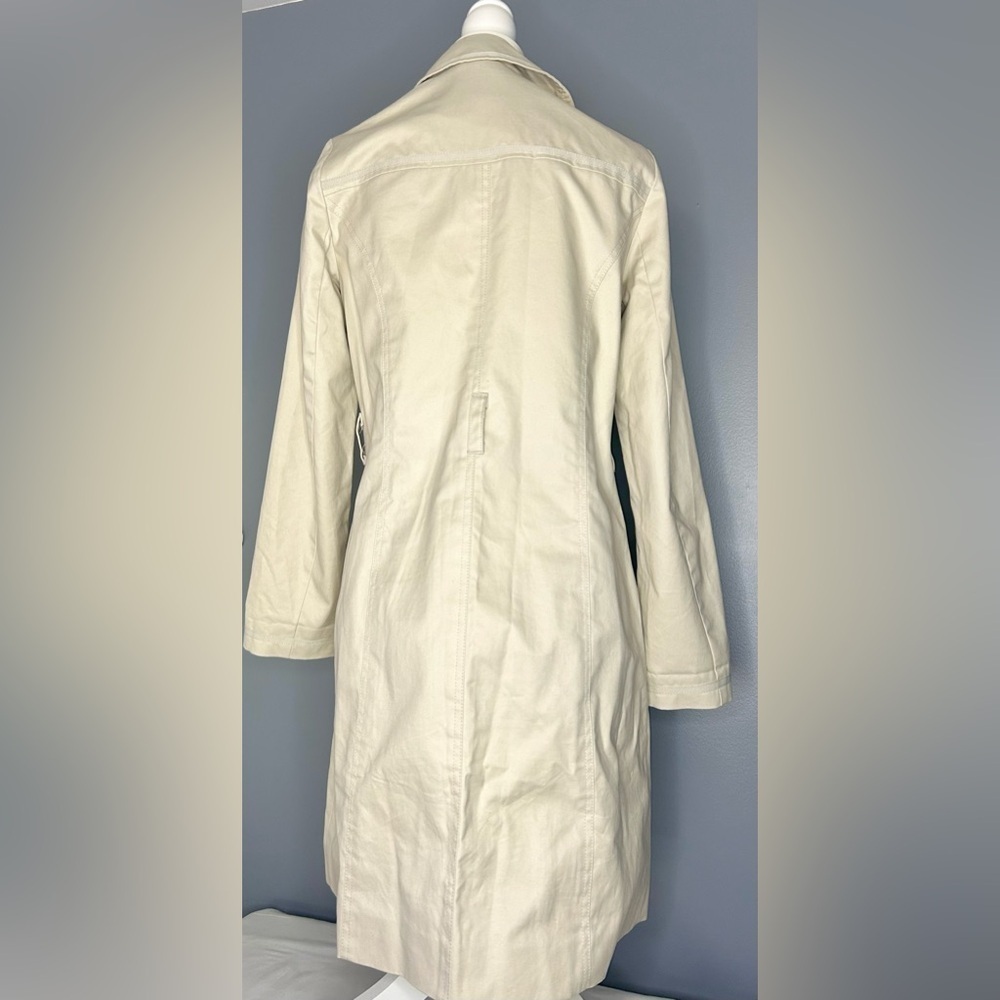 Boden Womens Trench Coat Khaki 6 *no belt* Academia Classiccore Closet Staple - Picture 2 of 16